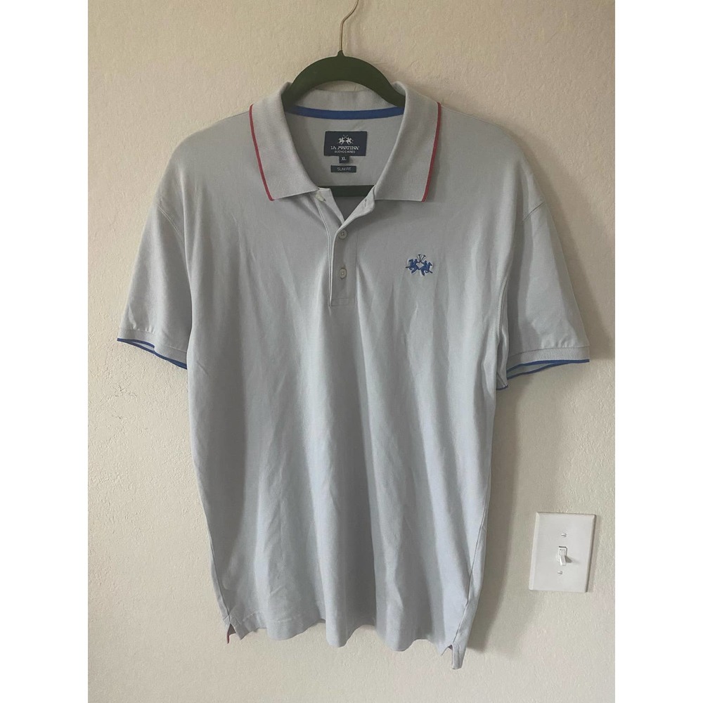 La Martina polo shirt Gray Size XL Slim Fit